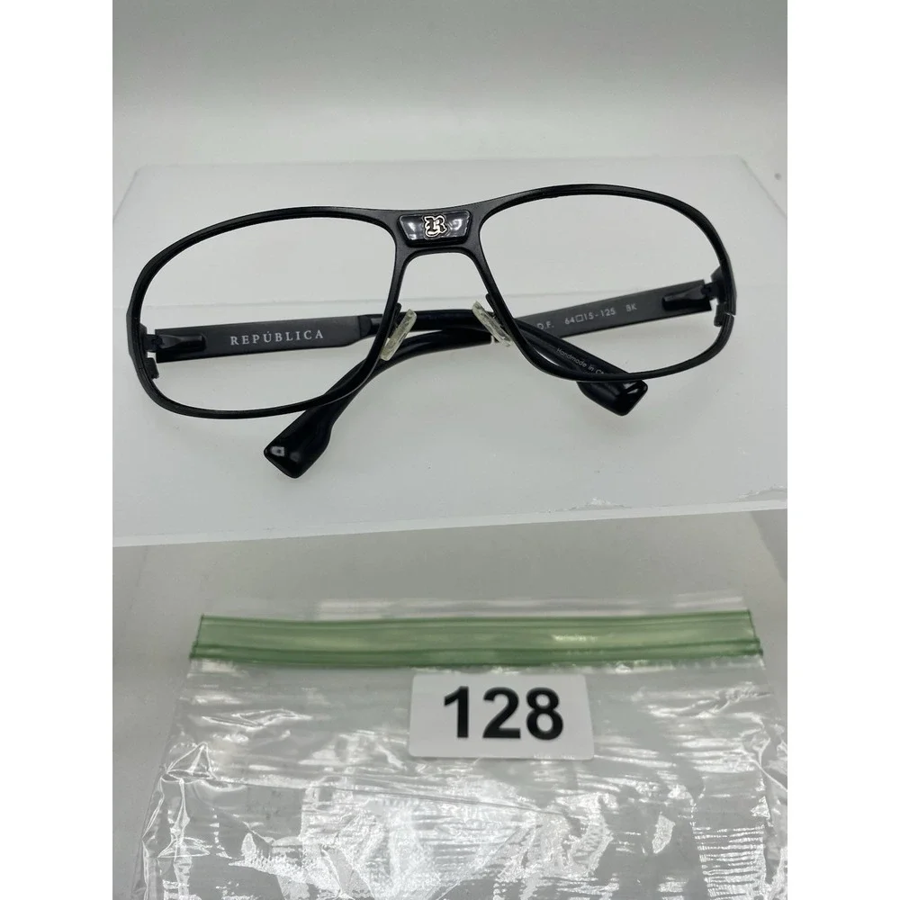 Republica Sunglasses Eyeglasses FRAME ONLY D.F. 64-15-125 Black 128